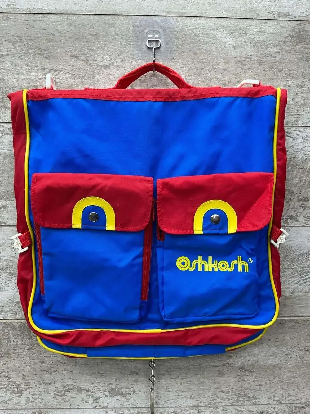 Vintage OshKosh B'Gosh Primary Colors Garment Bag Suit Carrier